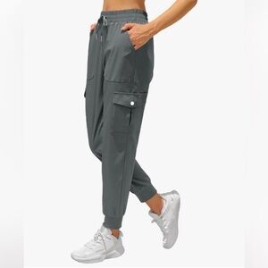 Women's Gray Cargo Jogger Pants